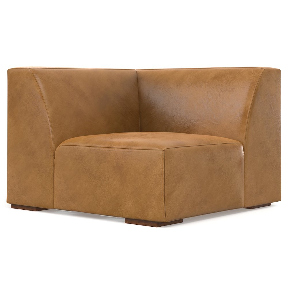 Rex Corner Sofa Module In Genuine Leather. Picture 1