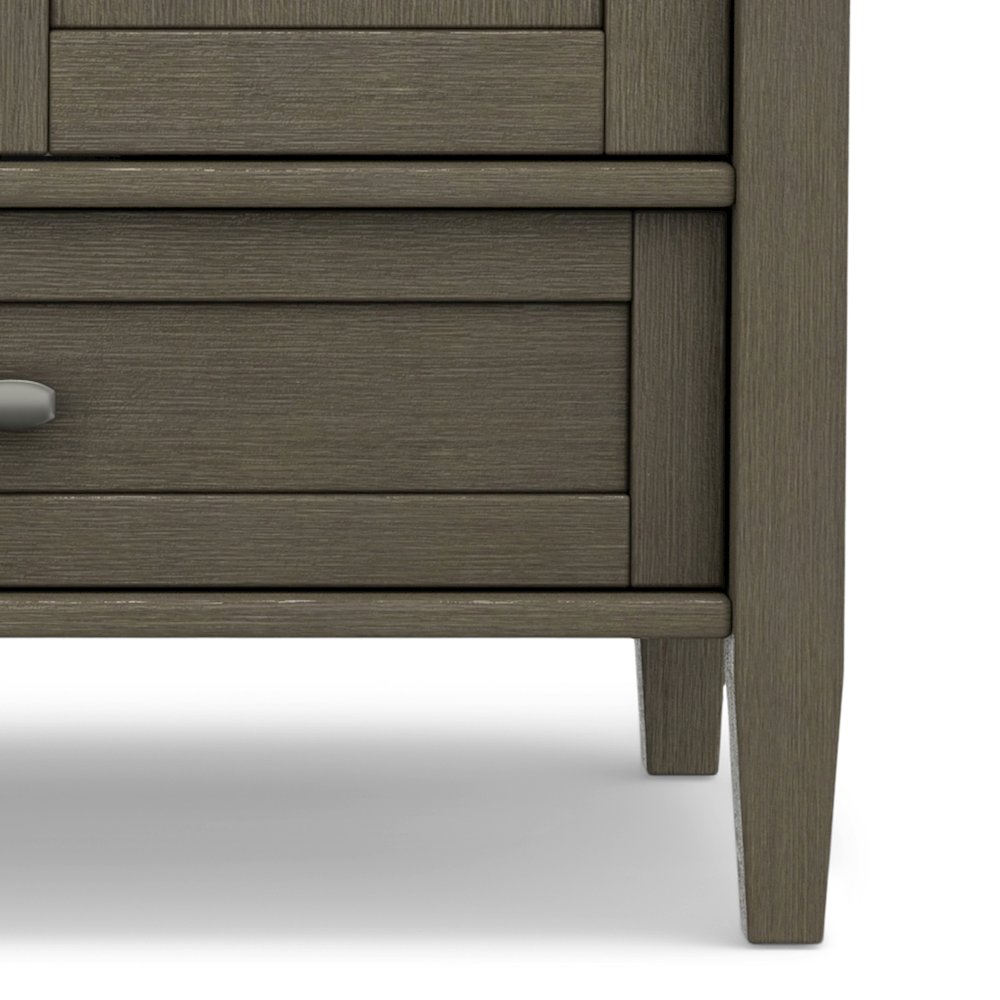 Warm Shaker Solid Wood Tv Media Stand In Farmhouse Grey For Tvs Up To 50 Inches. Picture 3