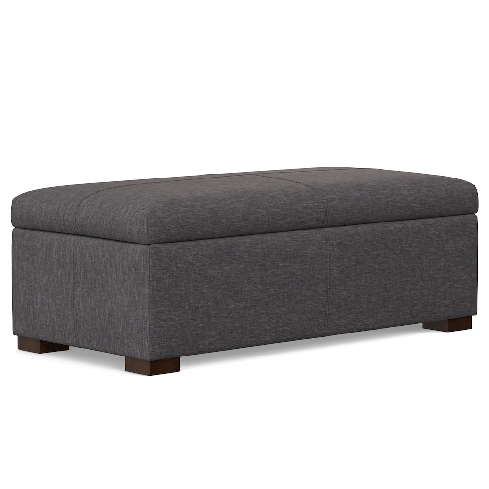 48 inch Wide Contemporary Rectangle Rectangular Storage Ottoman. Picture 1