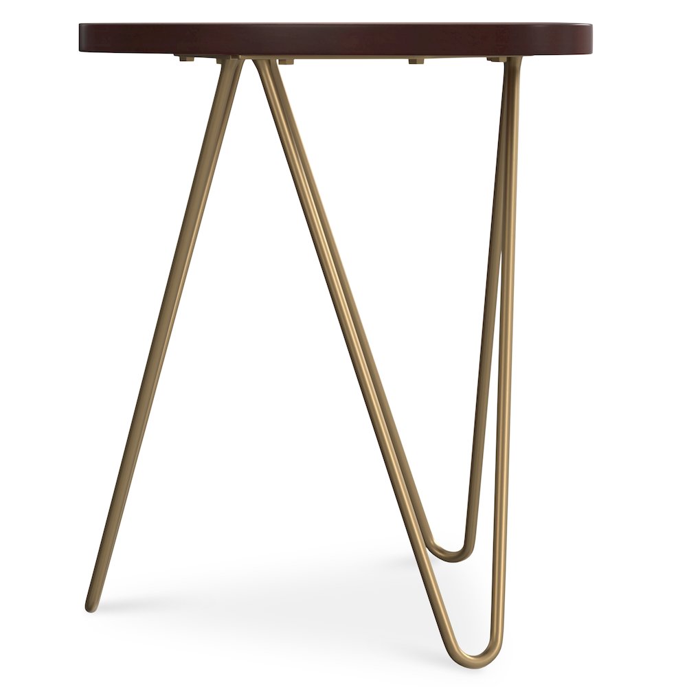 Patrice Metal And Wood Accent Table In Dark Brown. Picture 4