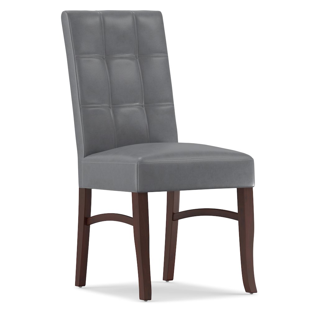 Ezra Solid Hardwood Deluxe Dining Chair (Set Of 2) In Stone Grey. Picture 2
