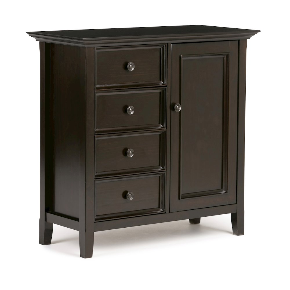 Amherst Solid Wood Medium Storage Cabinet In Hickory Brown. Picture 1