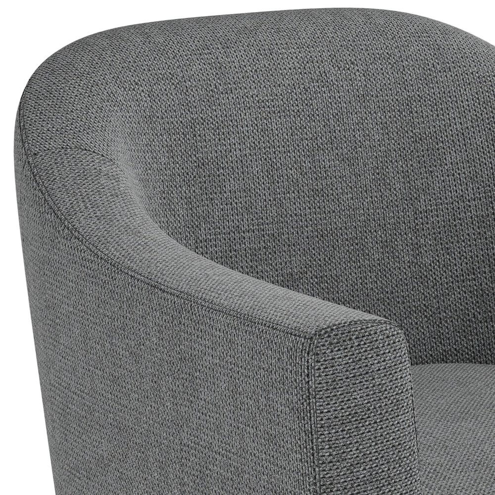 Thorne Accent Chair In Shadow Grey Linen Look Fabric. Picture 2