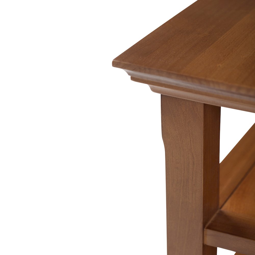 19 inch Transitional Narrow Side Table in Light Golden Brown (Set of 2). Picture 2