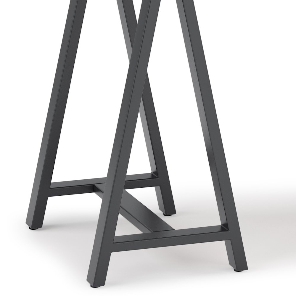 Sawhorse Solid Walnut Veneer and Metal Small Desk. Picture 5