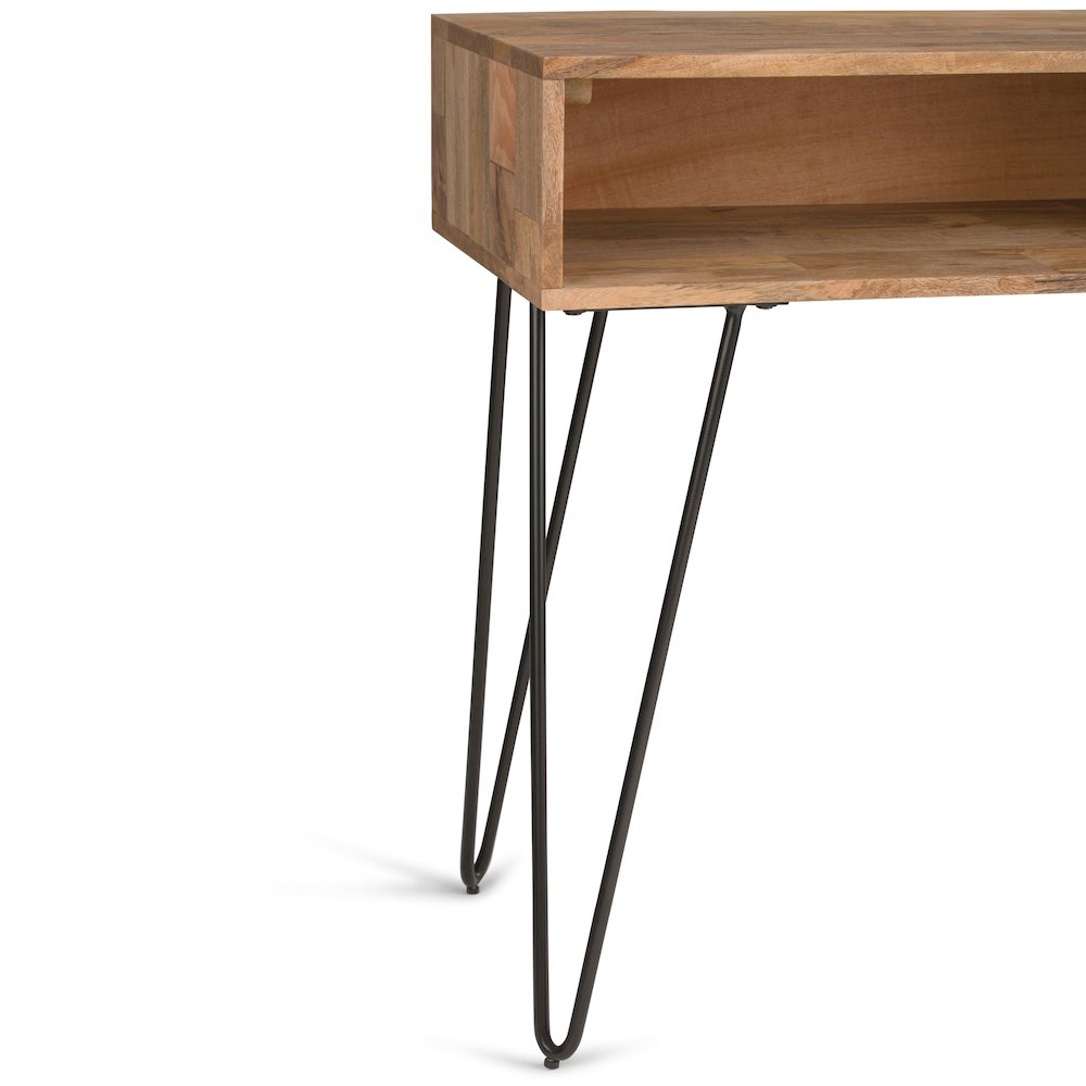 Hunter Solid Mango Wood Console Sofa Table In Natural. Picture 4