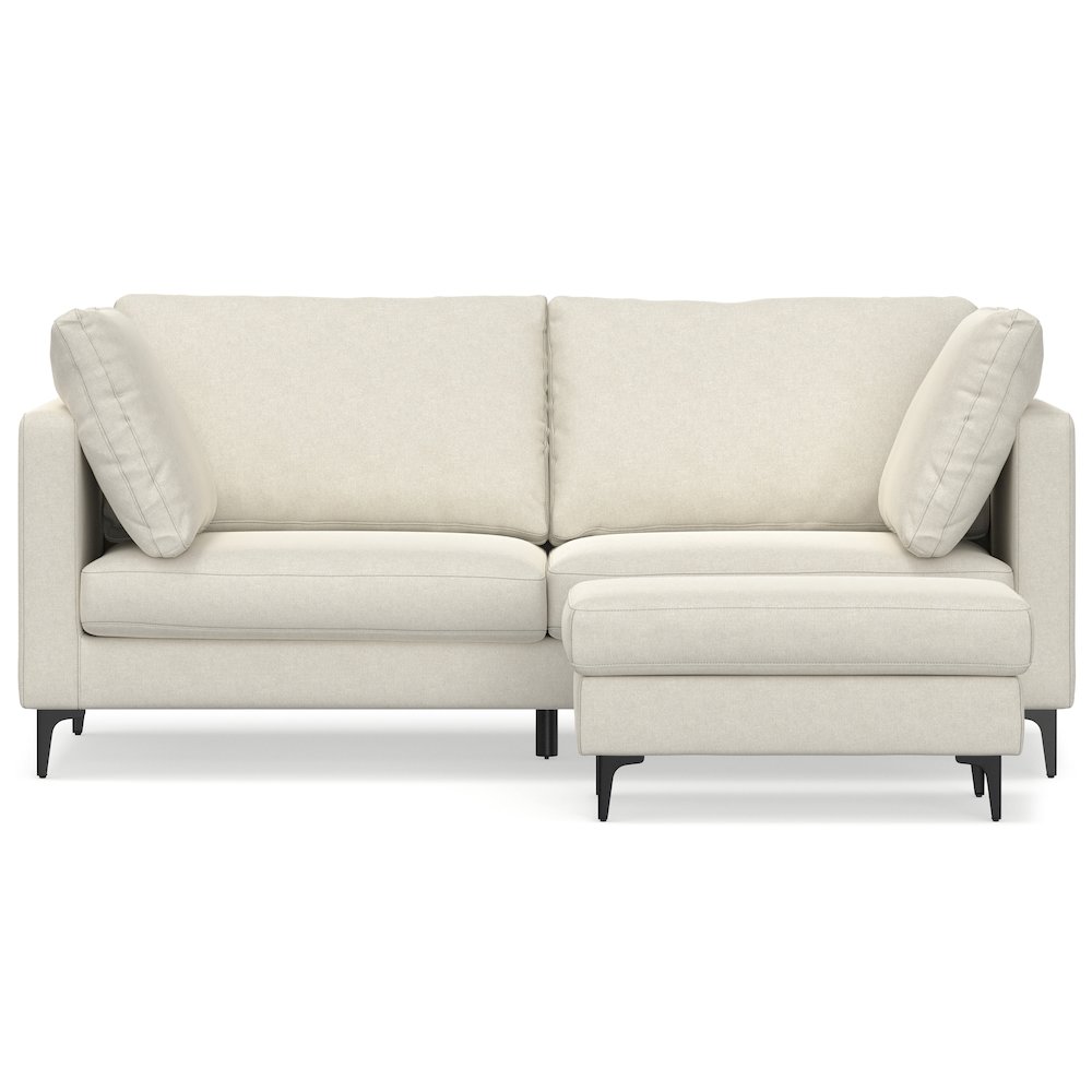 Ava 76-Inch Sofa And Ottoman Set In Tightly Woven Performance Fabric. Picture 2