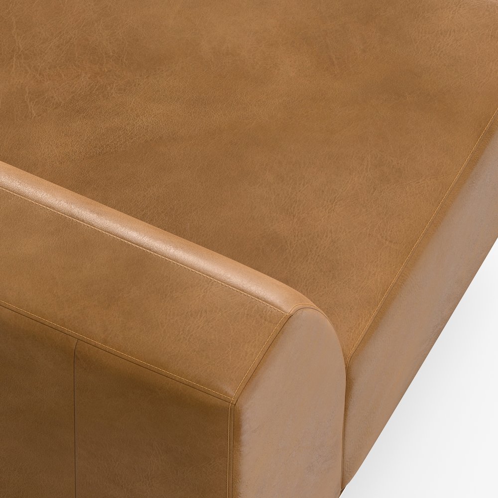 Rex Right-Arm Sofa Module In Genuine Leather. Picture 4