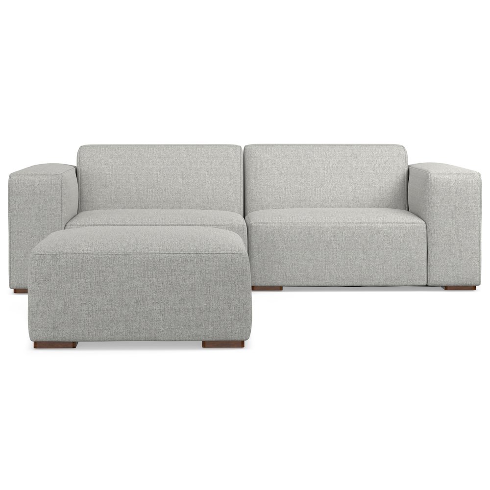 Rex 2-Seater Modular Sofa And Ottoman Set In Tightly Woven Performance Fabric. Picture 2