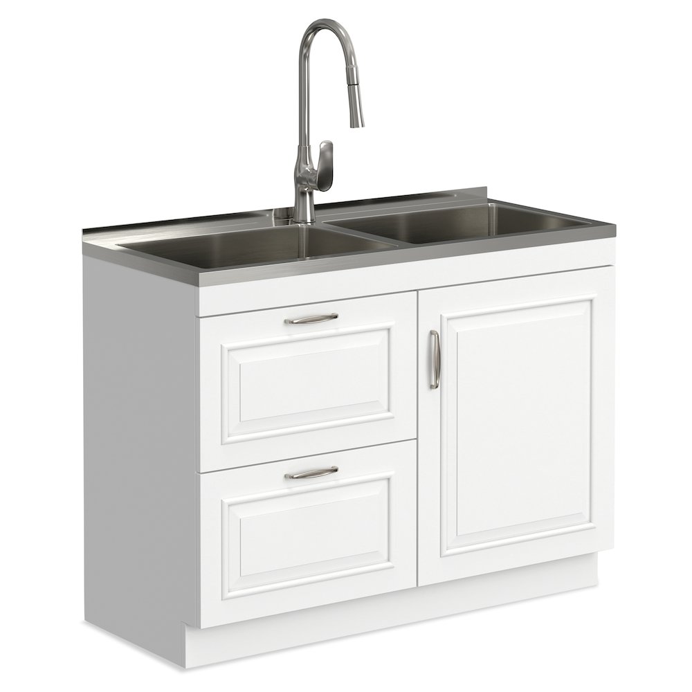 Darwin All-In-One 46-Inch Laundry Utility Sink And Cabinet. Picture 1