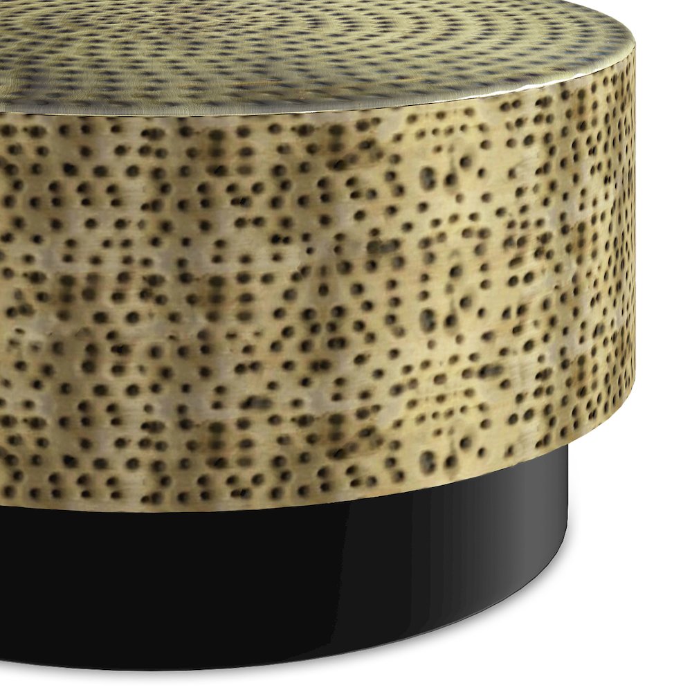 Montrose Metal Coffee Table In Antique Gold /Black. Picture 4