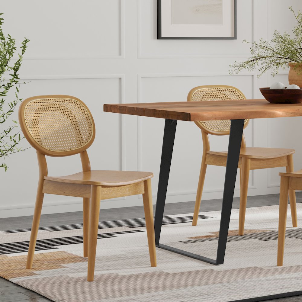 Rachel Dining Chair (Set of 2) in Natural. Picture 2