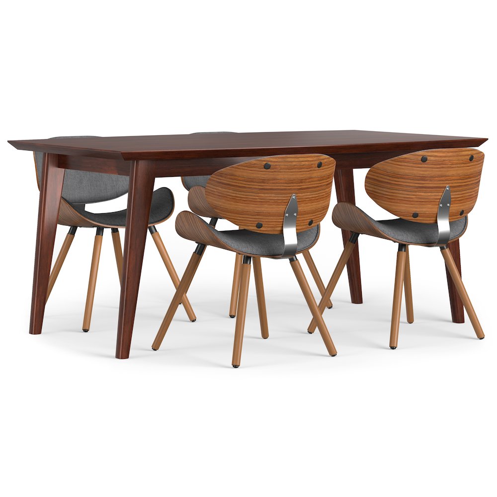 Marana / Draper Solid Hardwood 5 Piece Dining Set In Grey. Picture 3