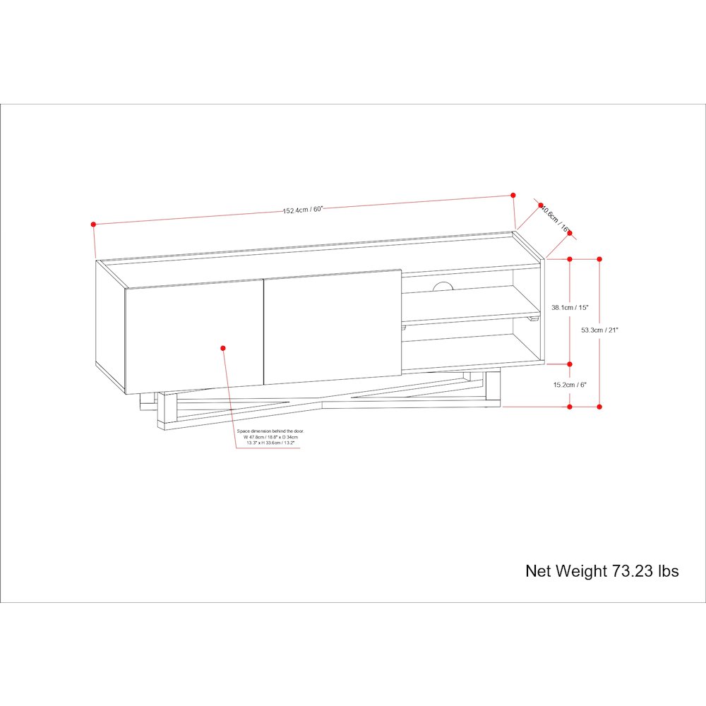 Harrow Solid Mango Wood Tv Media Stand In Natural For Tvs Up To 65 Inches. Picture 5