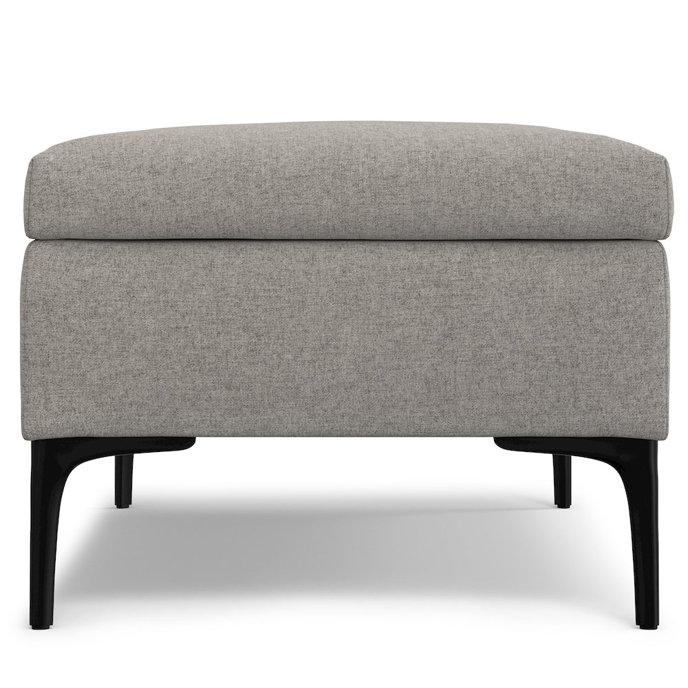 Large Coffee Table Storage Ottoman with Lift up Lid in Cloud Grey Polyester. Picture 3