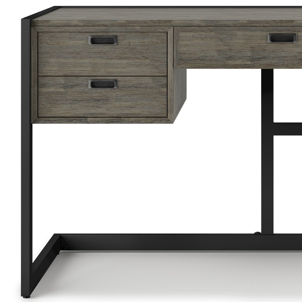 Hampden SOLID ACACIA WOOD Desk in Weathered Grey. Picture 7