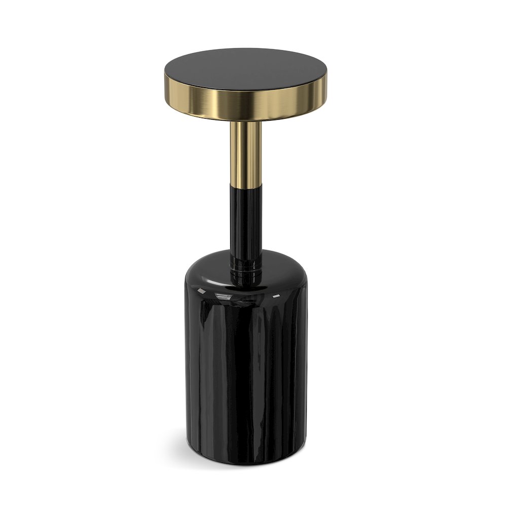 Frannie Side Table In Gold / Black. Picture 1