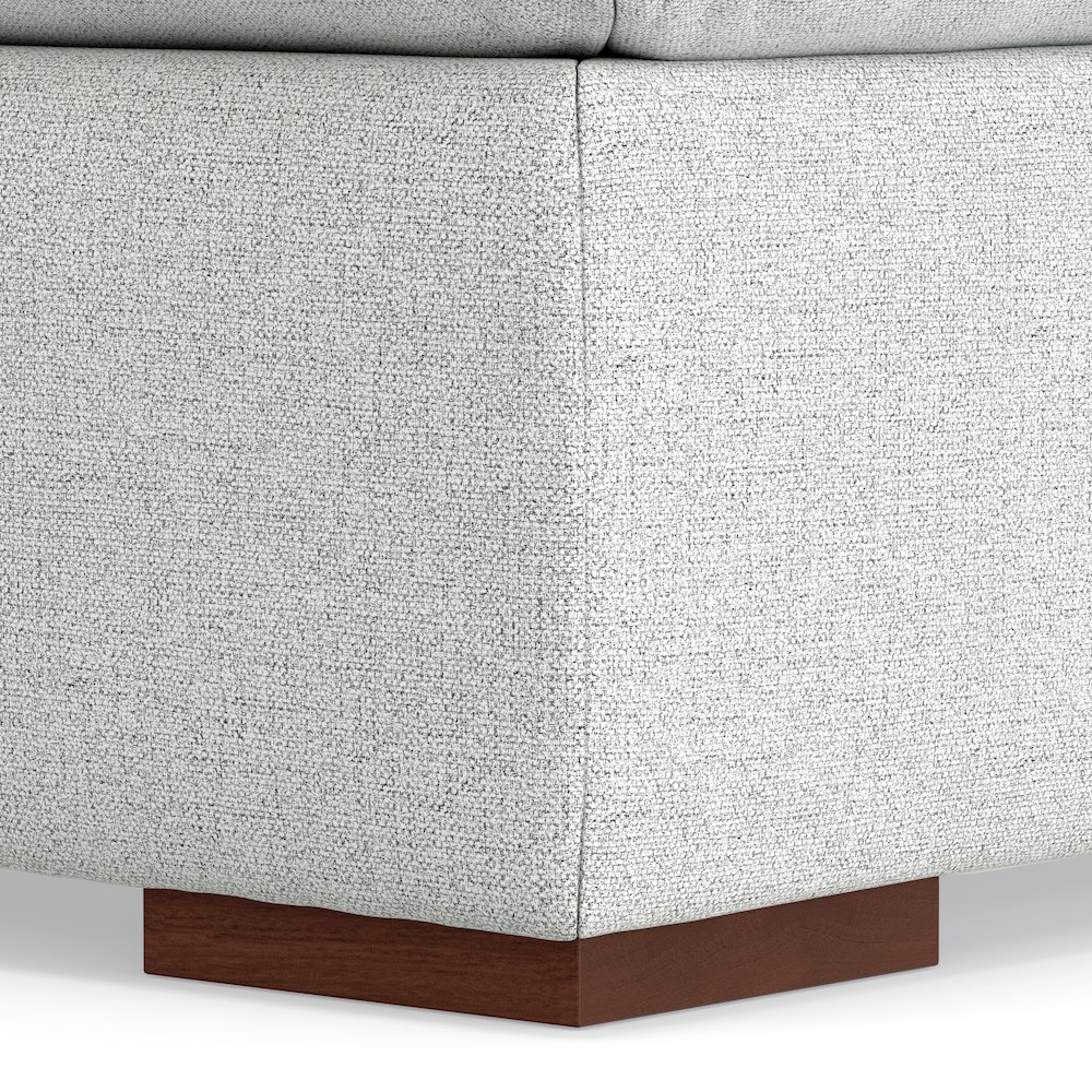 Jasmine Ottoman In Velvety Chenille Performance Fabric. Picture 3