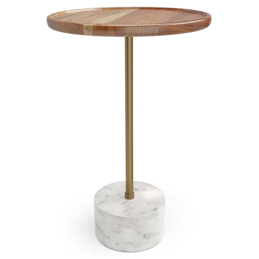 Becker Solid Acacia Wood Side Table In Natural. Picture 2