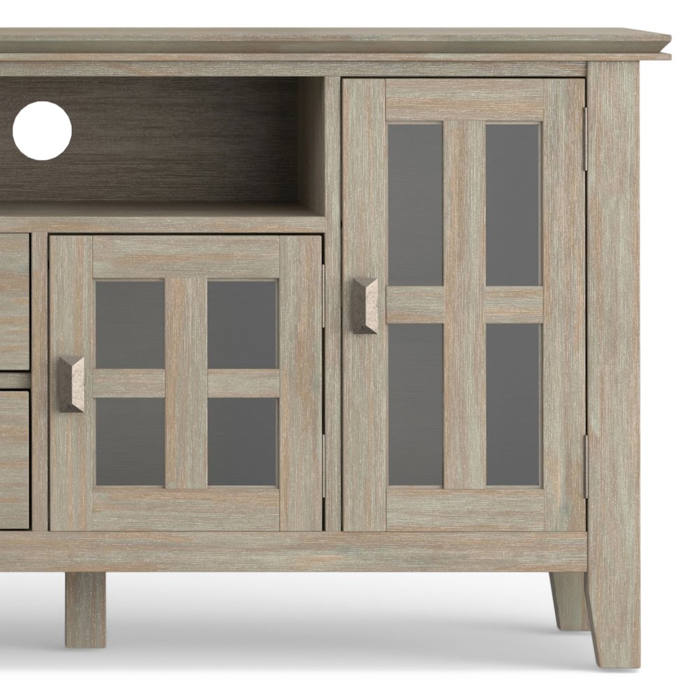 72 Inch Tv Media Stand In Distressed Grey For Tvs Up To 80 Inches. Picture 3
