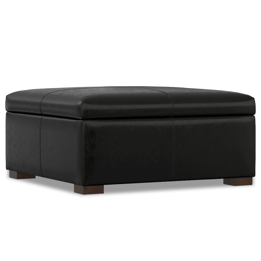 36 inch Wide Contemporary Square Square Coffee Table Storage Ottoman. Picture 1