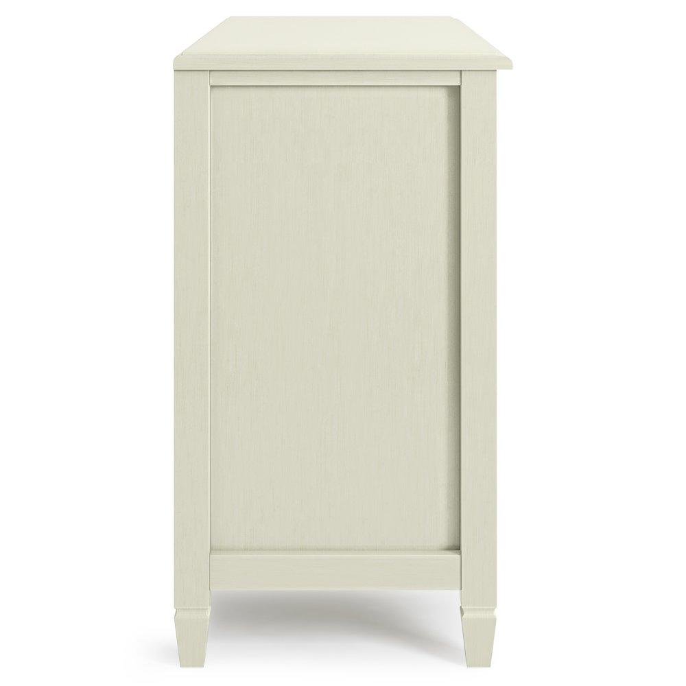 Connaught Solid Wood Low Storage Cabinet In Antique White. Picture 3