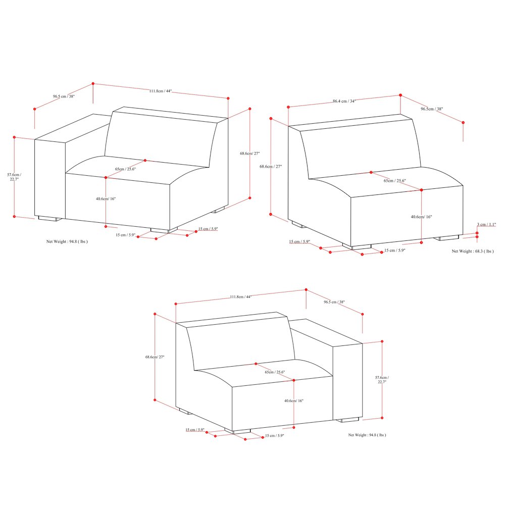 Rex 3-Seater Modular Sofa In Genuine Leather. Picture 6