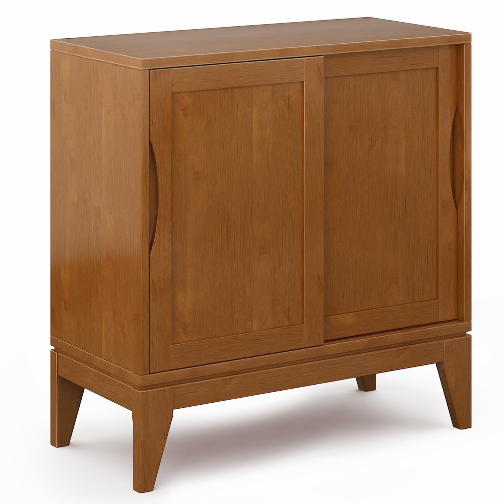 Harper Solid Wood 30 Inch Storage Cabinet In Teak Brown (Set Of 2). Picture 2
