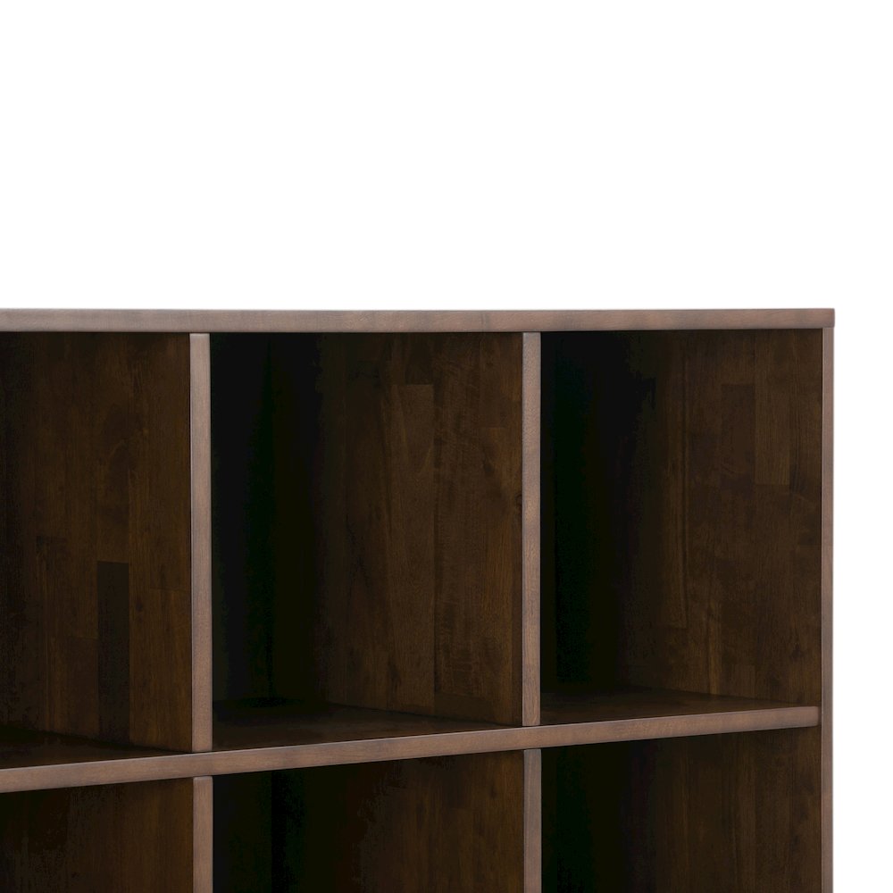 Harper Solid Hardwood Cube Storage With Drawers In Walnut Brown. Picture 4