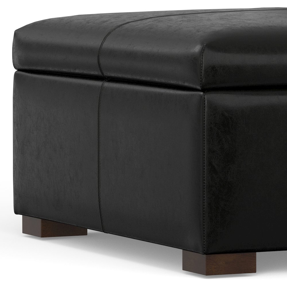 36 inch Wide Contemporary Square Square Coffee Table Storage Ottoman. Picture 5