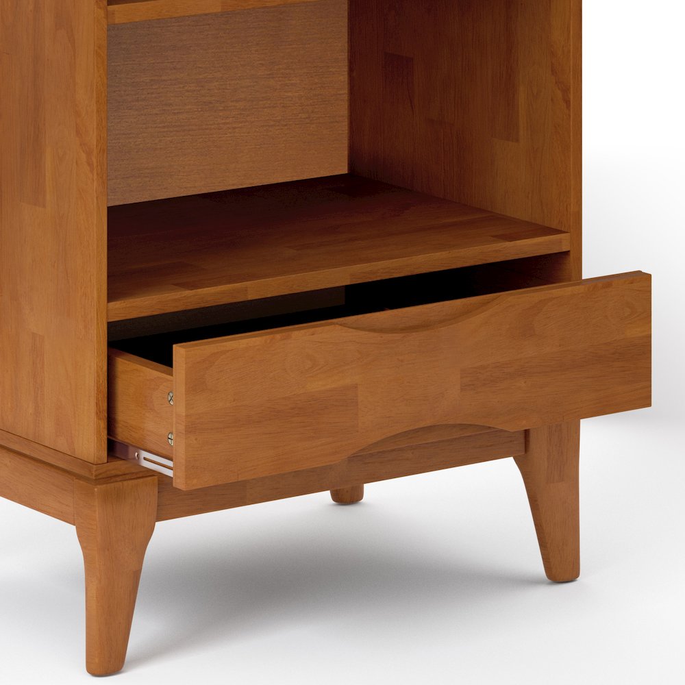 Harper 24 Inch Solid Wood 4 Shelf Bookcase In Teak Brown (Set Of 2). Picture 3