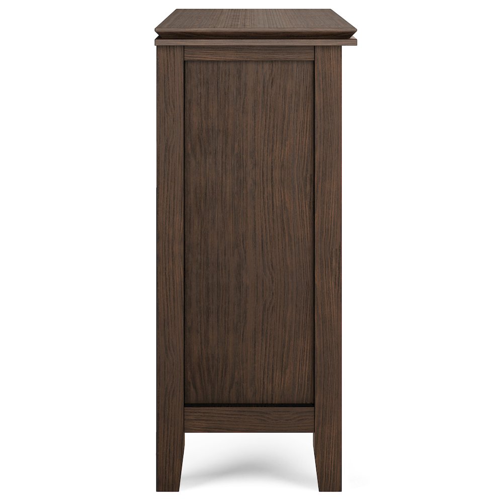 Artisan Solid Wood Low Storage Cabinet In Farmhouse Brown. Picture 3