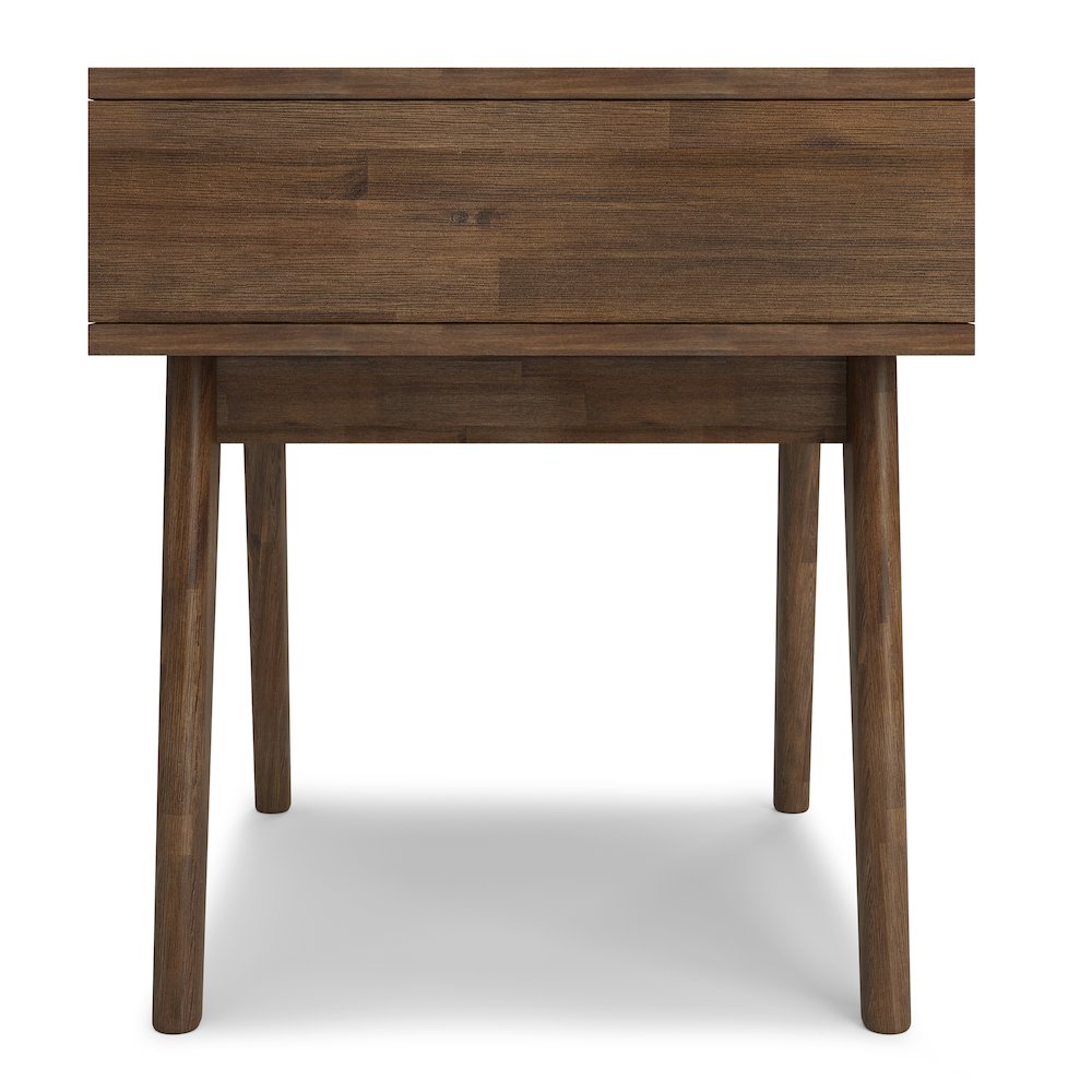 Clarkson Solid Acacia Wood End Table In Rustic Natural Aged Brown. Picture 3