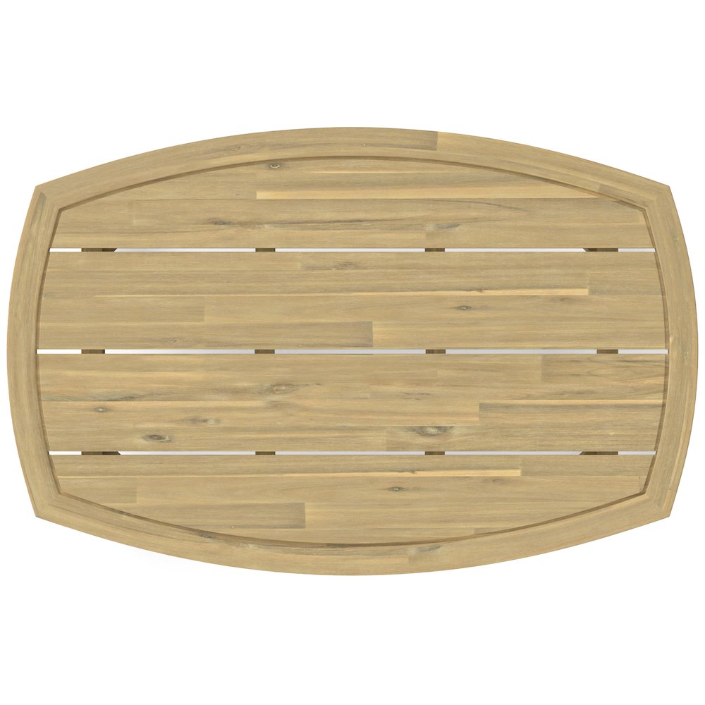 Parkside Solid Acacia Wood Outdoor Coffee Table In Light Teak. Picture 2