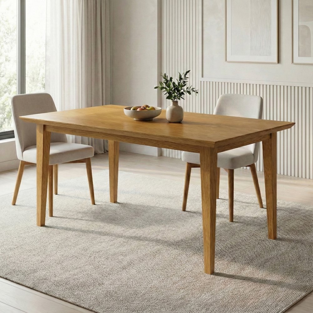 Colby Rectangle Dining Table In Oak. Picture 2