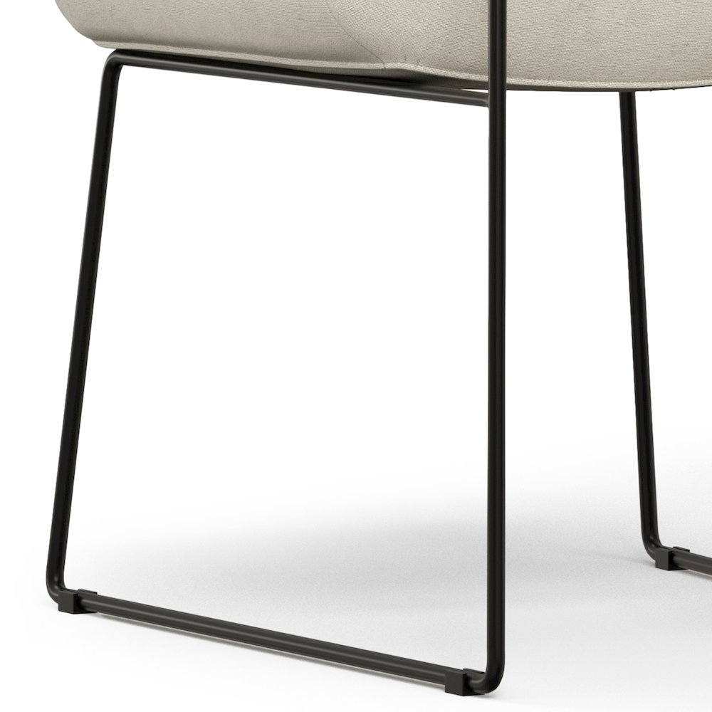 Corina Dining Chair ( Set Of 2 ) In Natural Linen Look Fabric. Picture 4