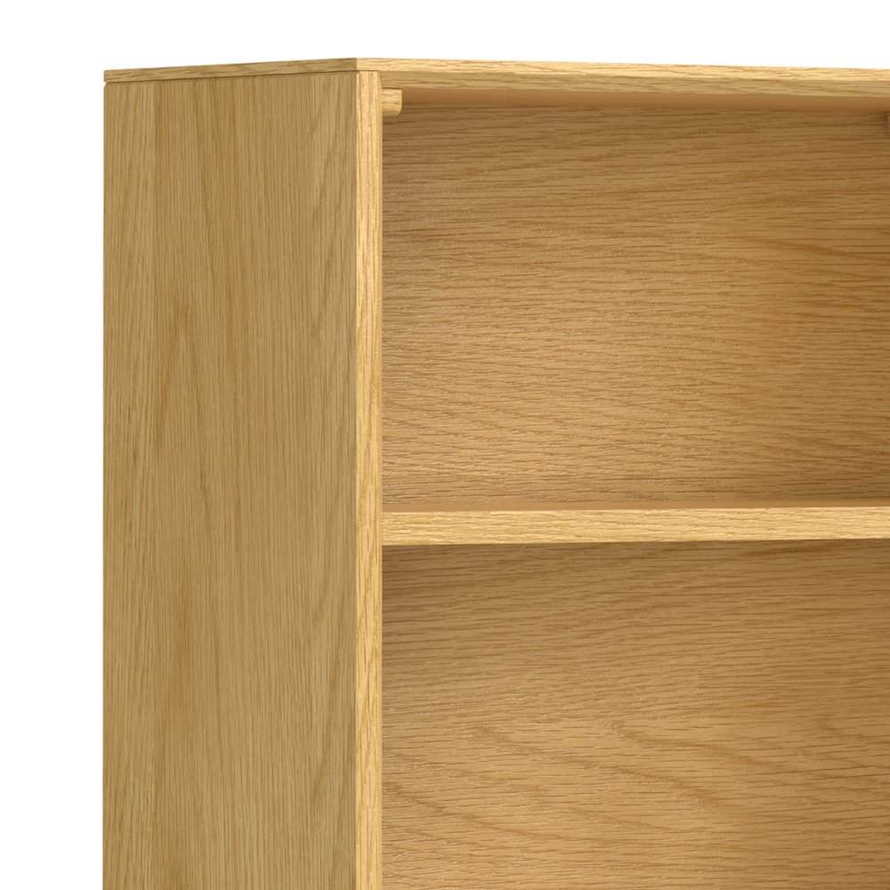 Banting Solid Wood Mid Century Bookcase In Oak Veneer. Picture 2