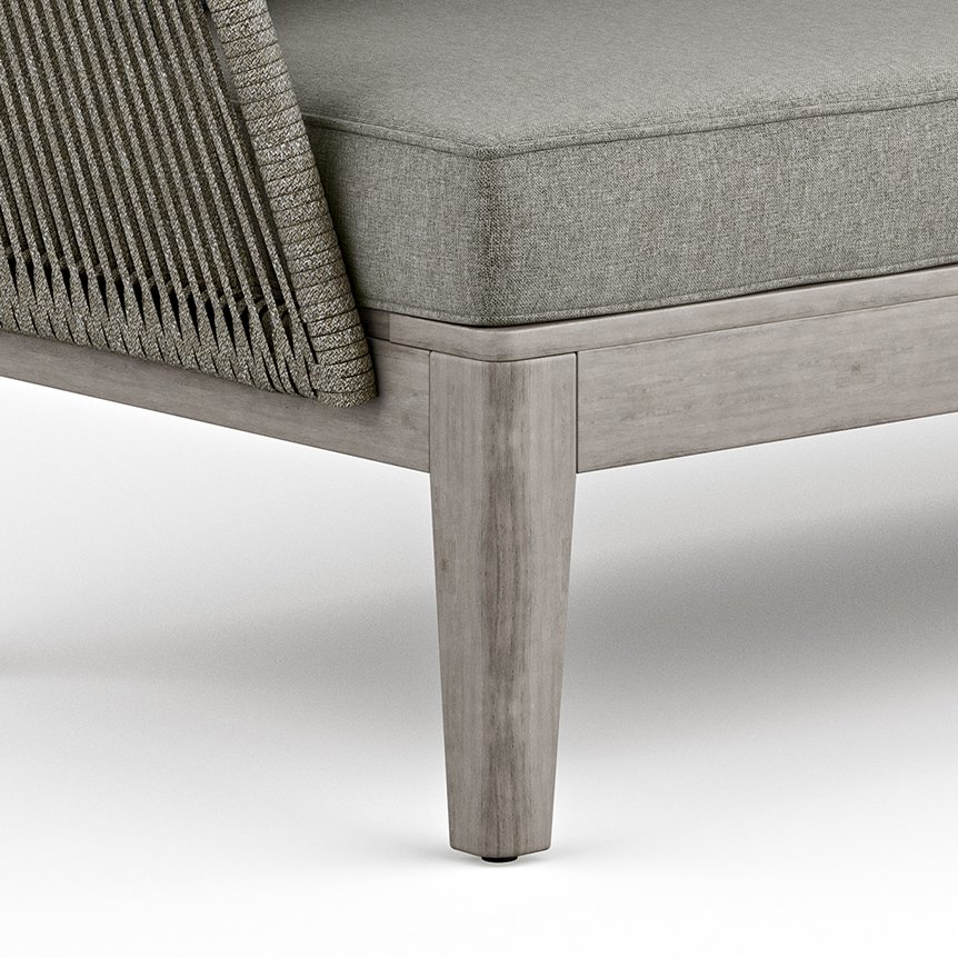 Carmel SOLID ACACIA WOOD Outdoor Sofa in Sand Drift. Picture 6