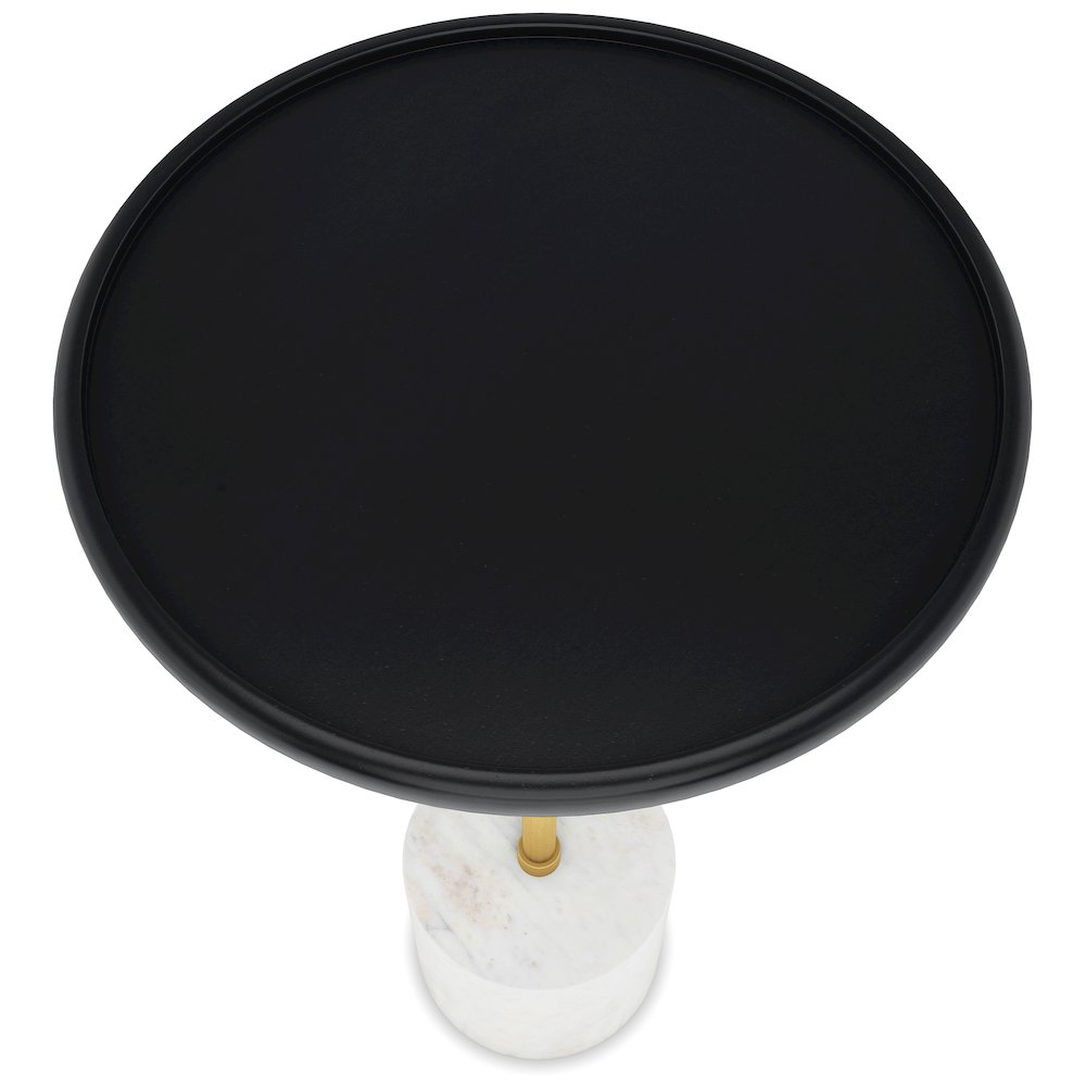Turner Solid Mango Wood Side Table In Black. Picture 4