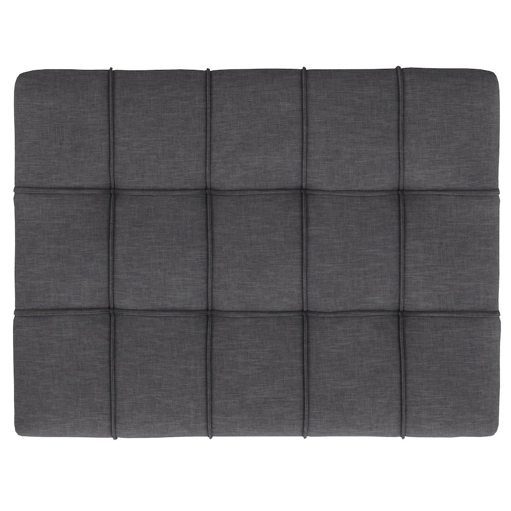 Mariah Coffee Table Storage Ottoman in Slate Grey  Polyester Linen. Picture 3