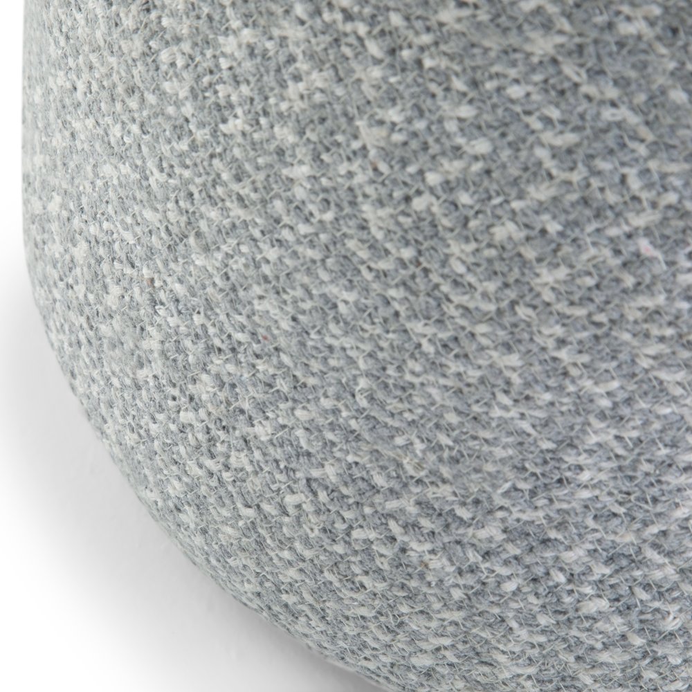 Bayley Round Braided Pouf In Blue, Natural Cotton. Picture 3