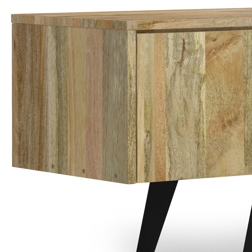 Lowry Solid Mango Wood 72 Inch Tv Media Stand In Natural For Tvs Up To 80 Inches. Picture 2