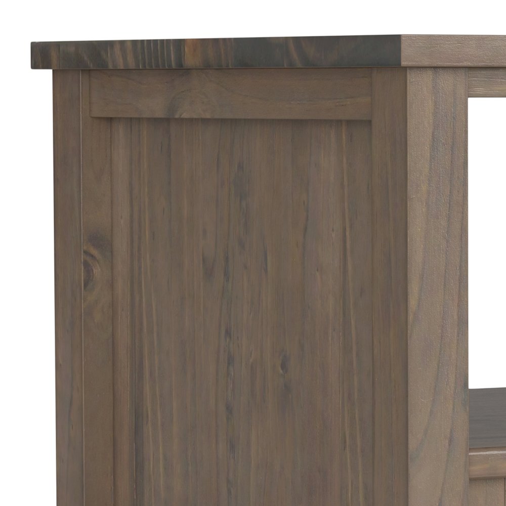 Ela Solid Wood End Table In Smoky Brown. Picture 2