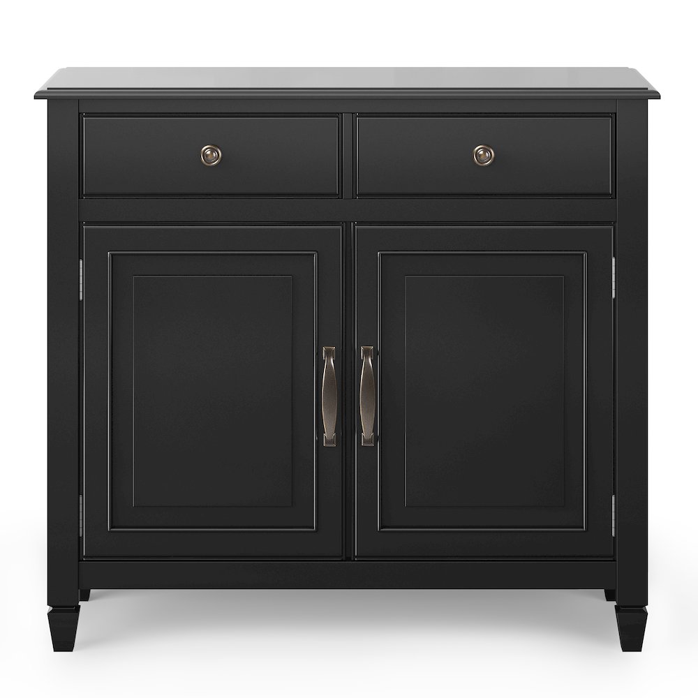 51 inch Wide Storage Bench Trunk and 40 inch Wide Storage Cabinet in Black. Picture 5