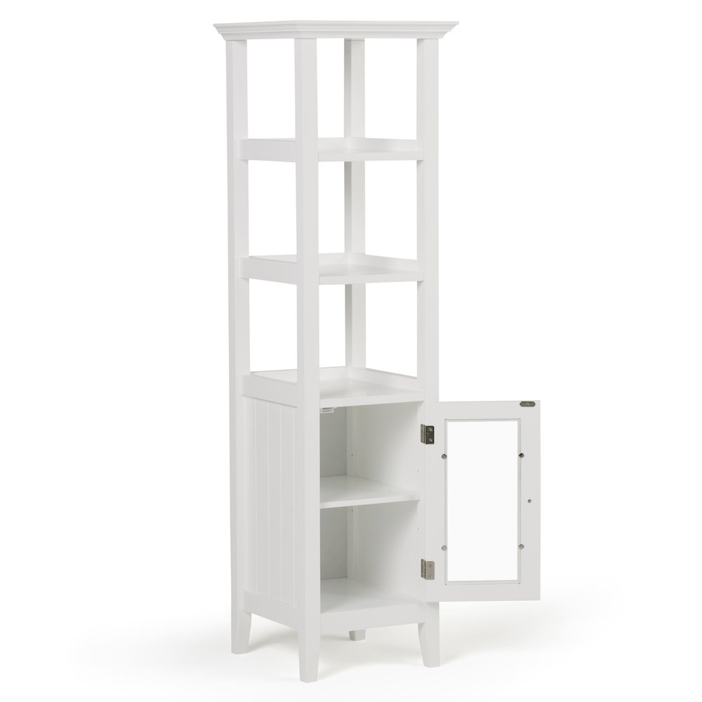 Acadian Bath Storage Tower in Pure White. Picture 2