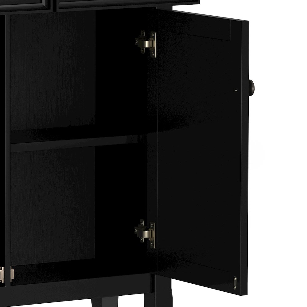 Amherst 36 inch Wide Solid Wood Transitional Storage Cabinet in Black. Picture 4
