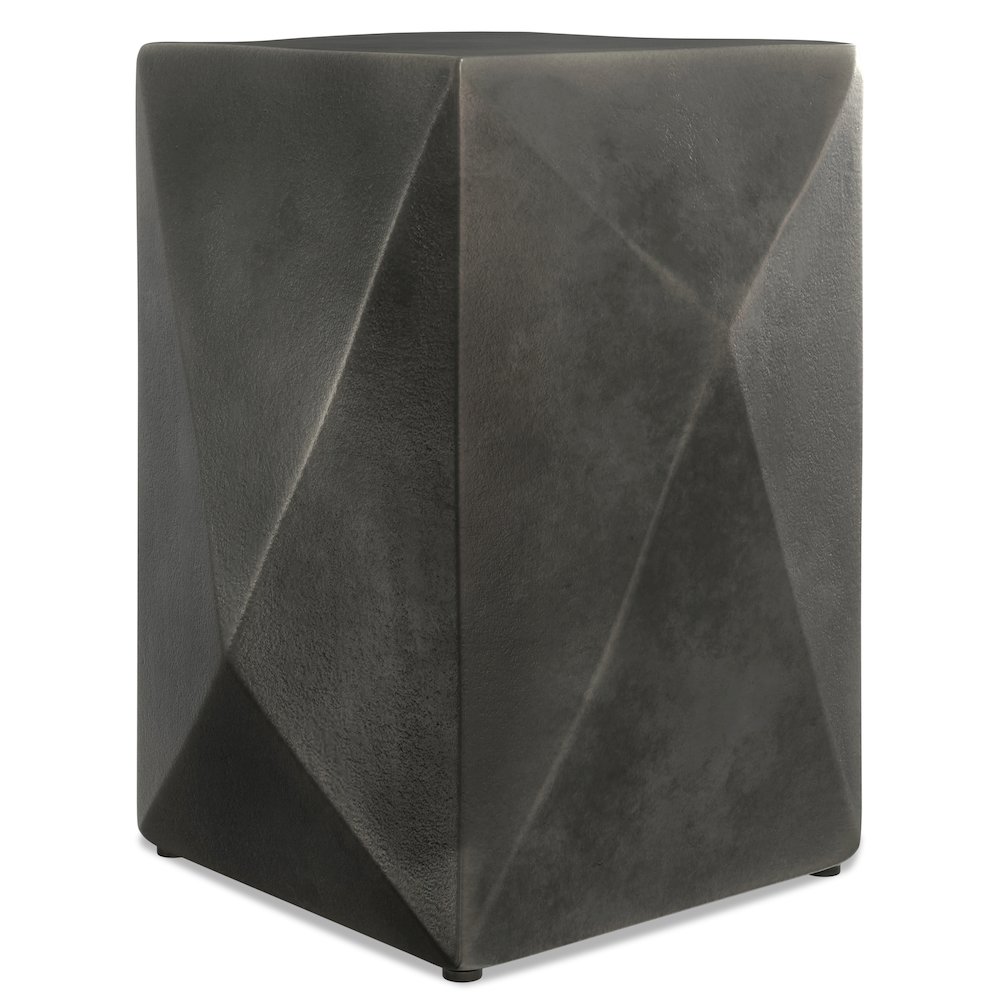 Danner Cast Aluminum Side Table in Graphite. Picture 1