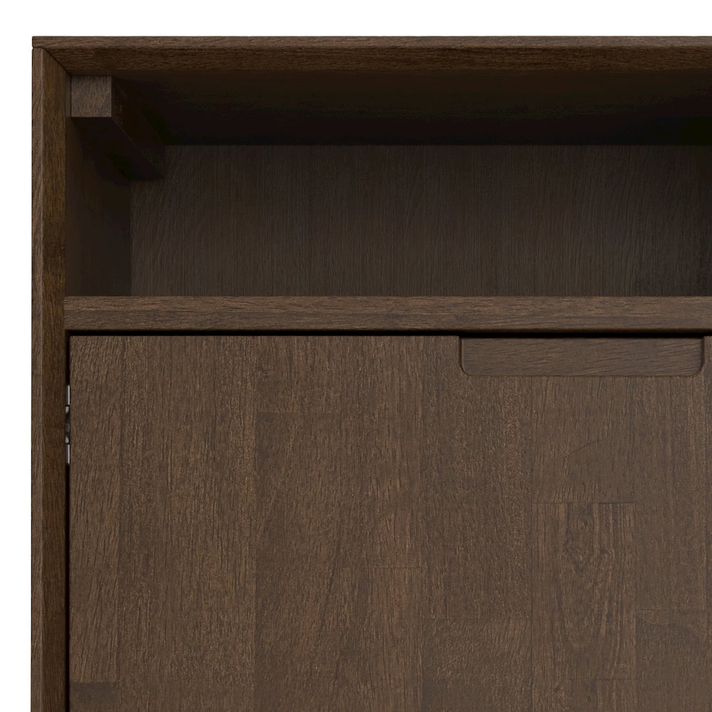 Banting Solid Wood 36 Inch Storage Cabinet In Walnut Brown (Set Of 2). Picture 6