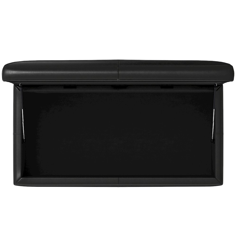 48 inch Wide Contemporary Rectangle Rectangular Storage Ottoman. Picture 2