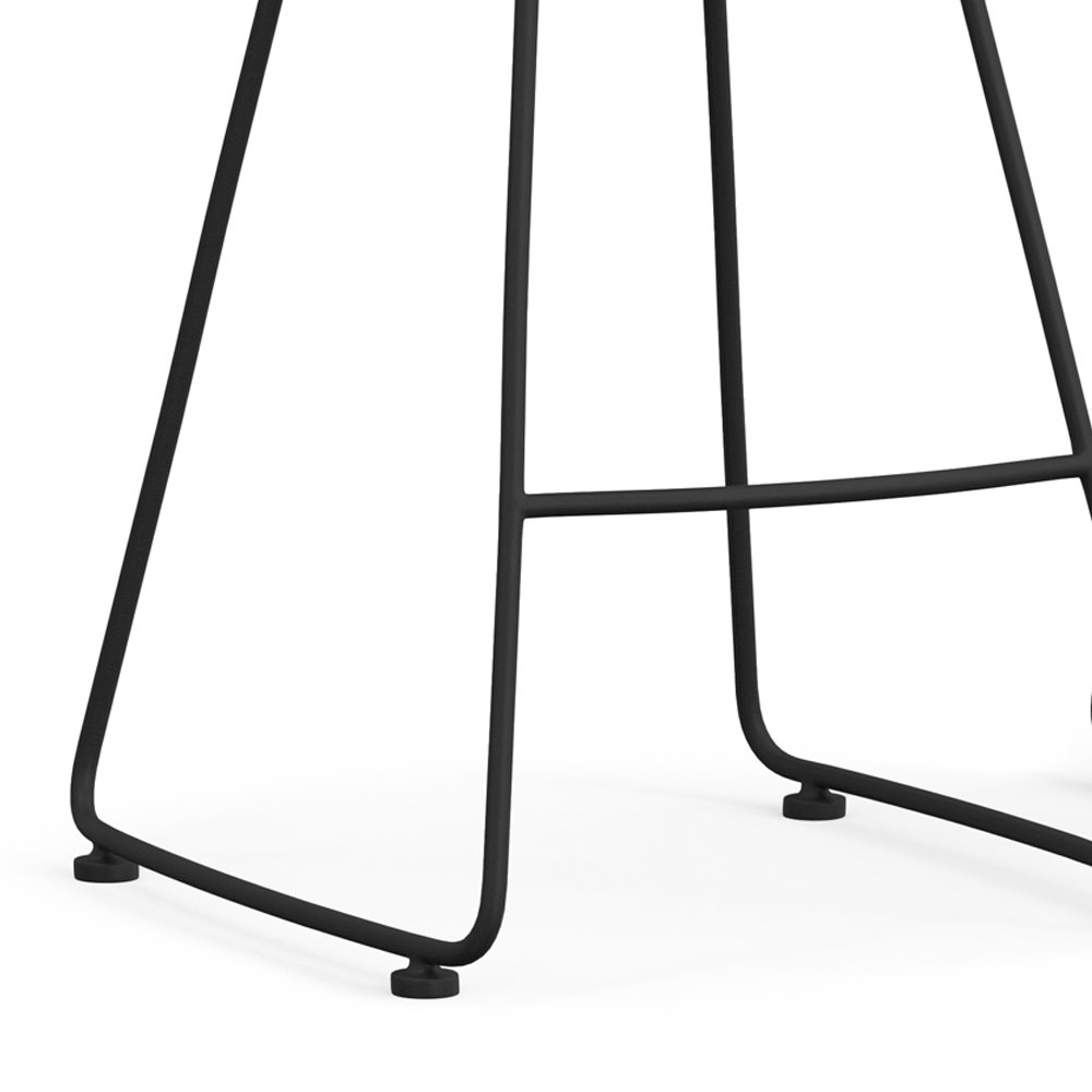 24 Inch Saddle Counter Height Stool (Set Of 2) In Natural/Black. Picture 4